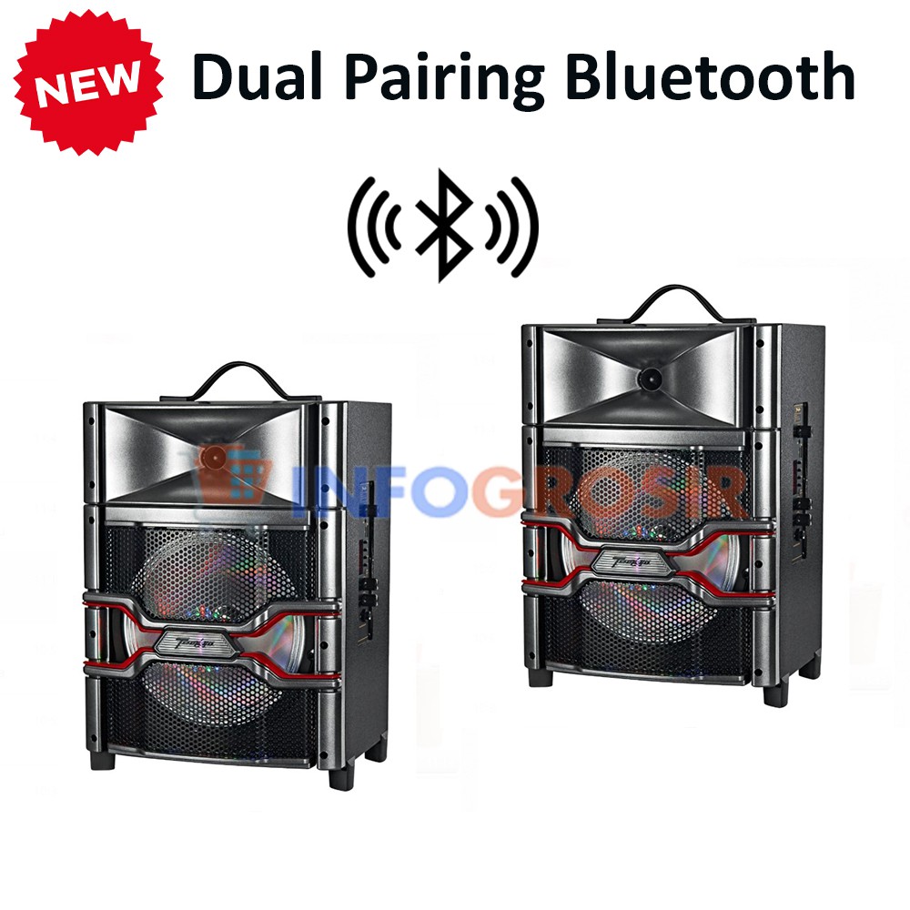 Speaker Bluetooth Portable Teckyo 779C 8 inch Free Mic Karaoke