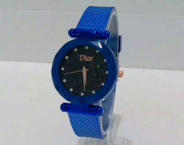 Jam Tangan Wanita Permata Diamond Strap Rubber Full Color