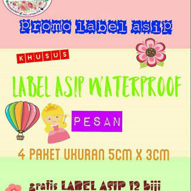 

Label asip waterproof