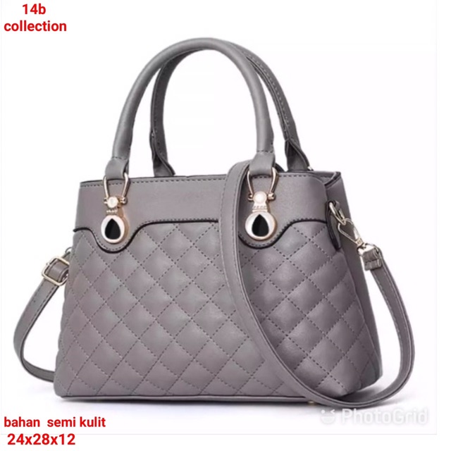 TAS HANDBAG TAS SELEMPANG SETENGAH JAIT EMBOSSE 14B