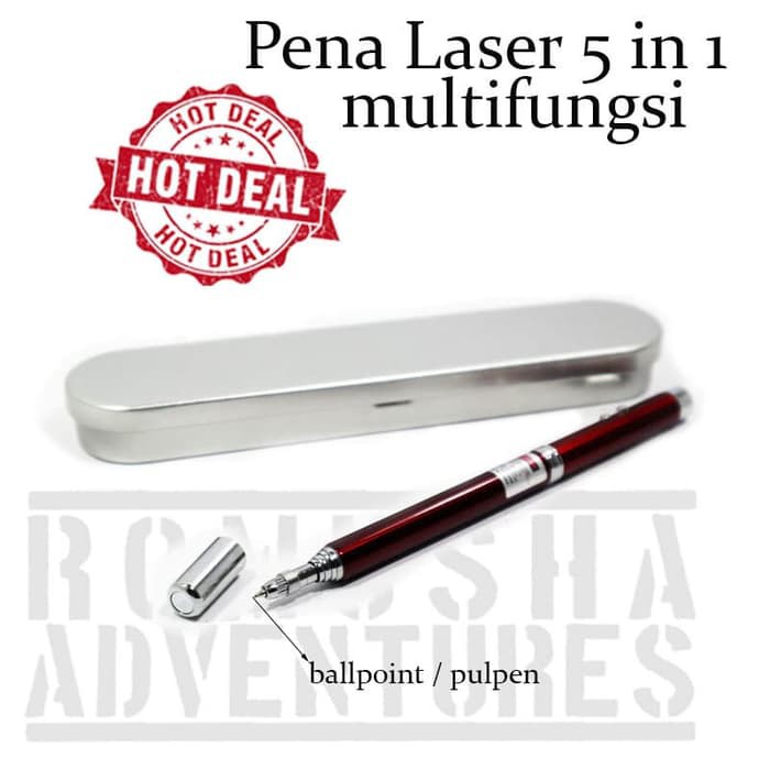 Pena 5 in 1 Laser Pointer Pulpen Pen Exclusive Box Premium Presentasi