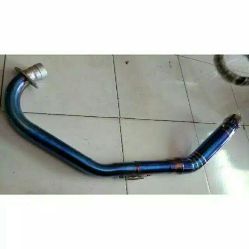 pipa leher knalpot bluemoon kidal for satria Fu fi GSX Vixion R15 Scorpio Jupiter MX king