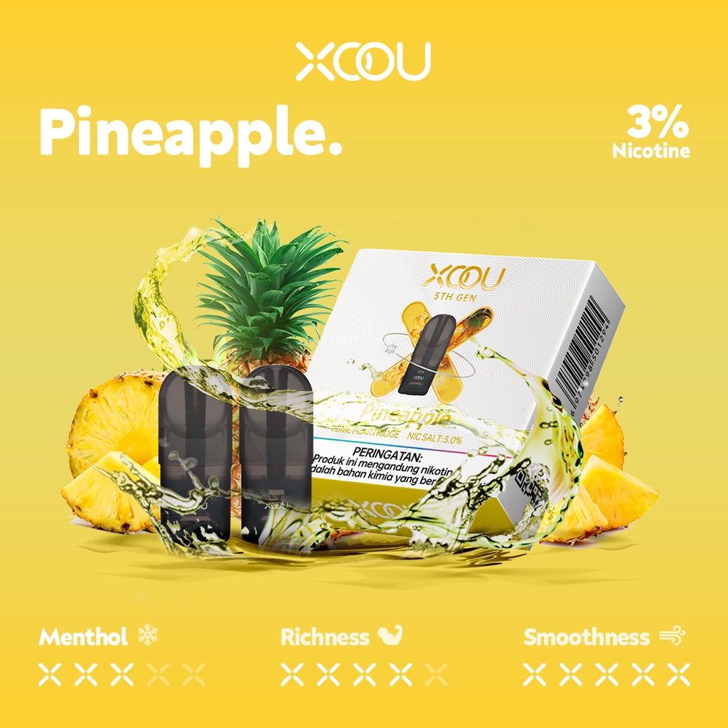 XOOU 5th Generation Mint Flavour 2 CTG - Pineapple