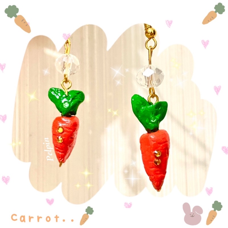 anting wortel clay angting carrot clay high quality permata