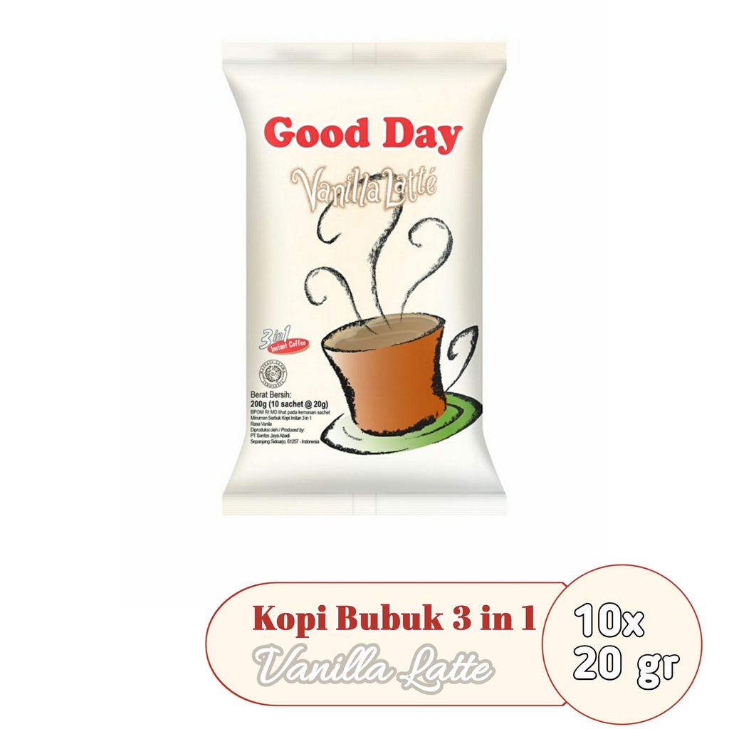 

Good day vanilla latte 10x20 gr