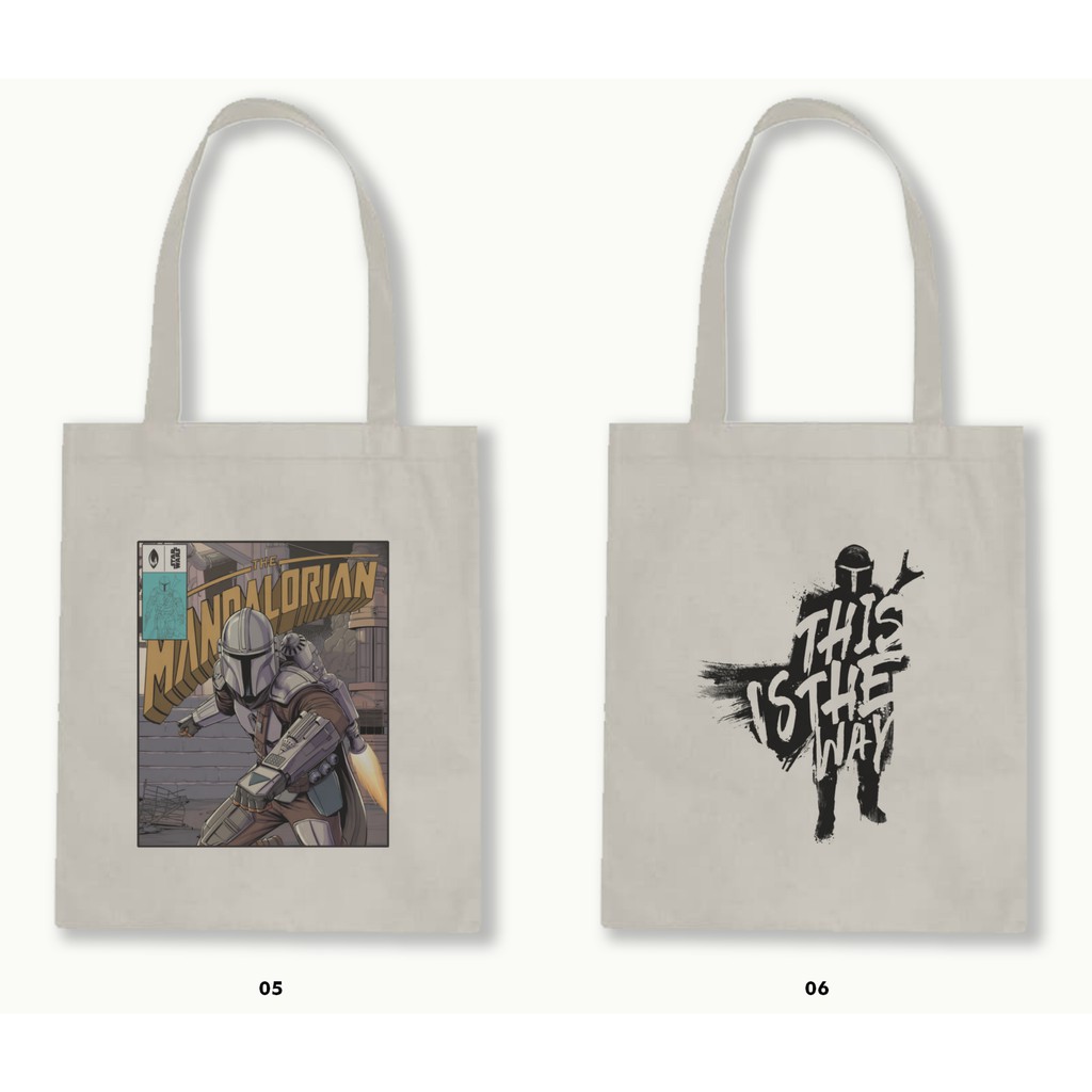 TOTE BAG BLACU 30X40 - THE MANDALORIAN