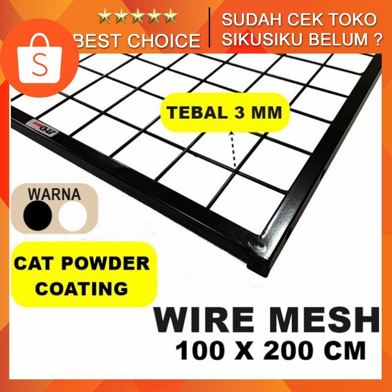 Wire Grid Mesh 100 X 200 CM - Kawat Jaring Kawat - Ram Dinding Bingkai