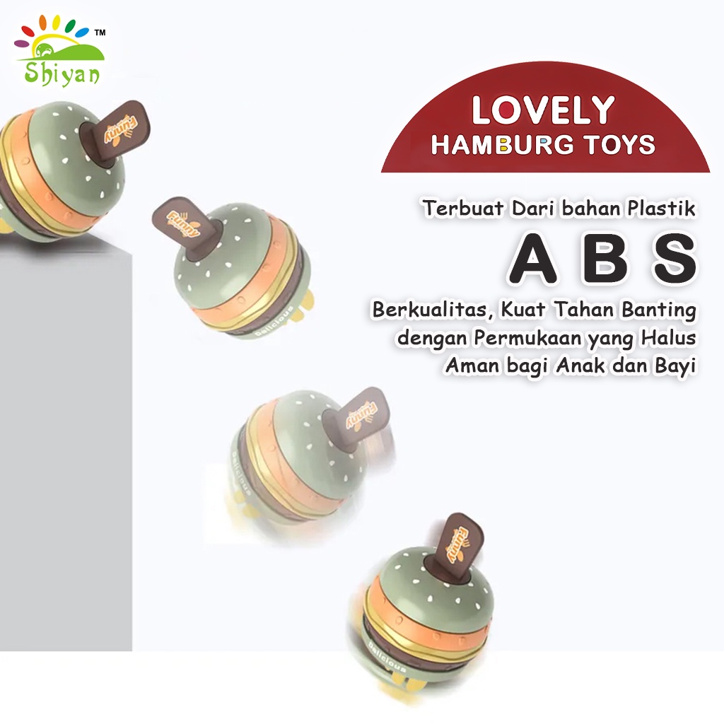 [Shiyan] mainan mini hamburger dengan garpu mini mainan lucu lovely hamburg toys mini fork pengiriman RANDOM / ACAK