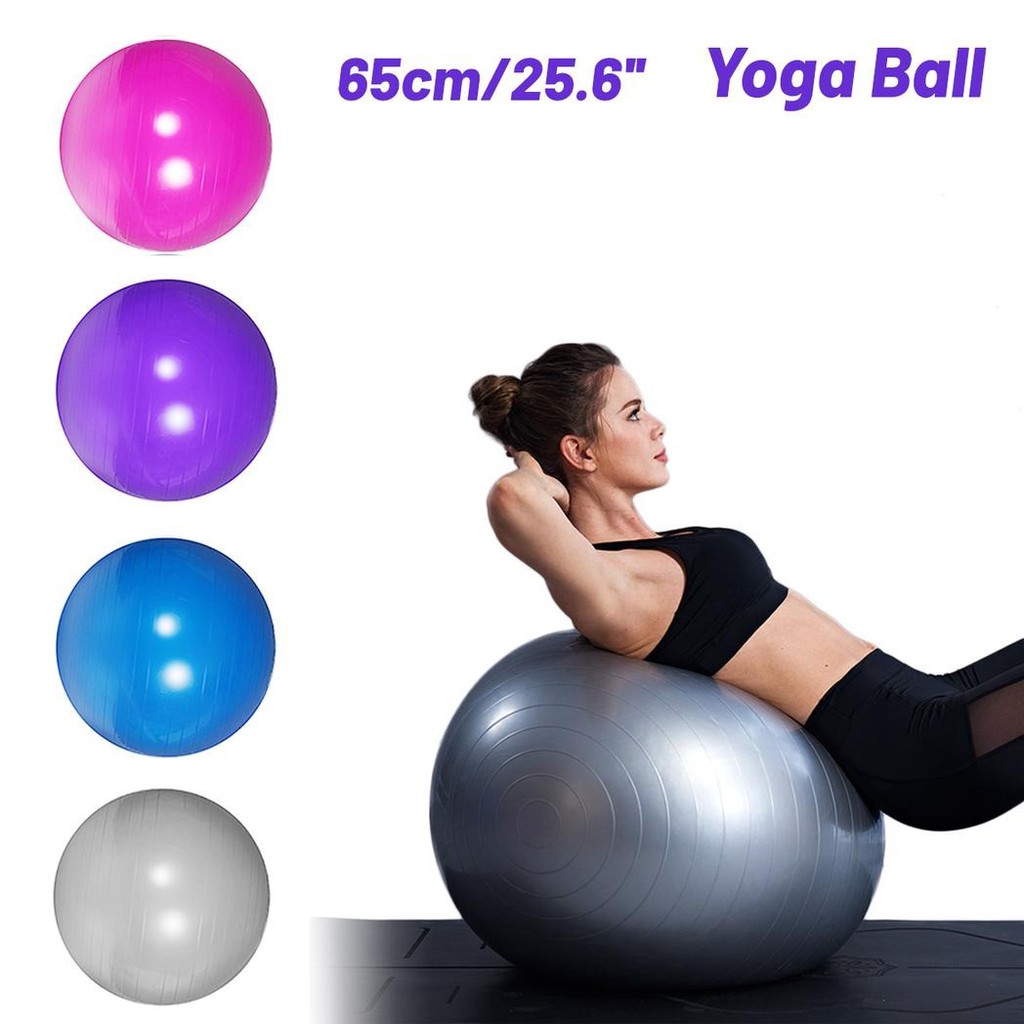 Yoga Gym Balls 65cm Bola Pilates Fitness Ball Senam Olahraga