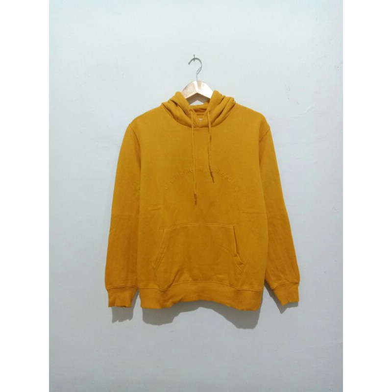 jaket hoodie SPAO yellow size L Original second vintage