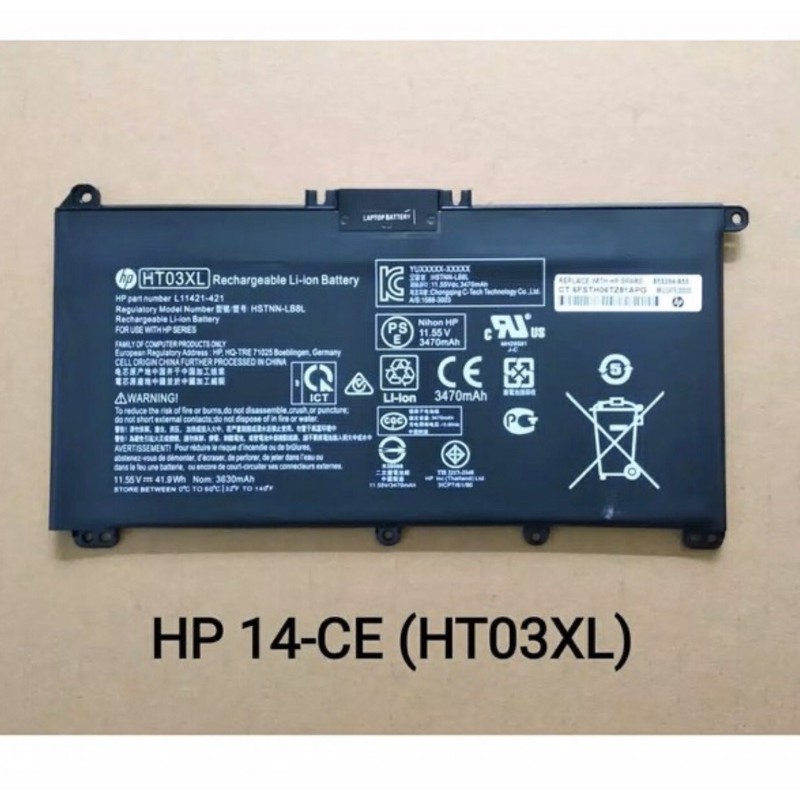 Battery HP 14-DH 14-CM CF 14-CE 14-DF 14-DK 15-DY 15 DA 15-CD 14-BF 14-BK 14-BP 15-CC 14s-DK HT03XL