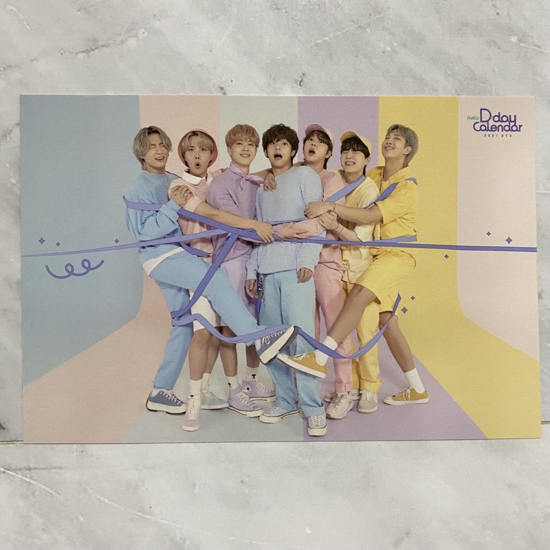 BTS FESTA d day calendar Postcard group OT7 rm jin suga jhope jimin taehyung jungkook v jk