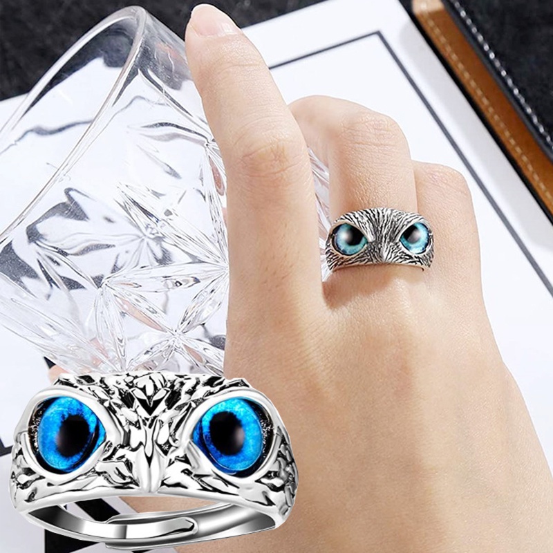 [Fashion Adjustable Open Owl Rings For Women And Men] [ Retro Animal Finger Ring] [Lovely Jewelry Gifts For Girl Friends]