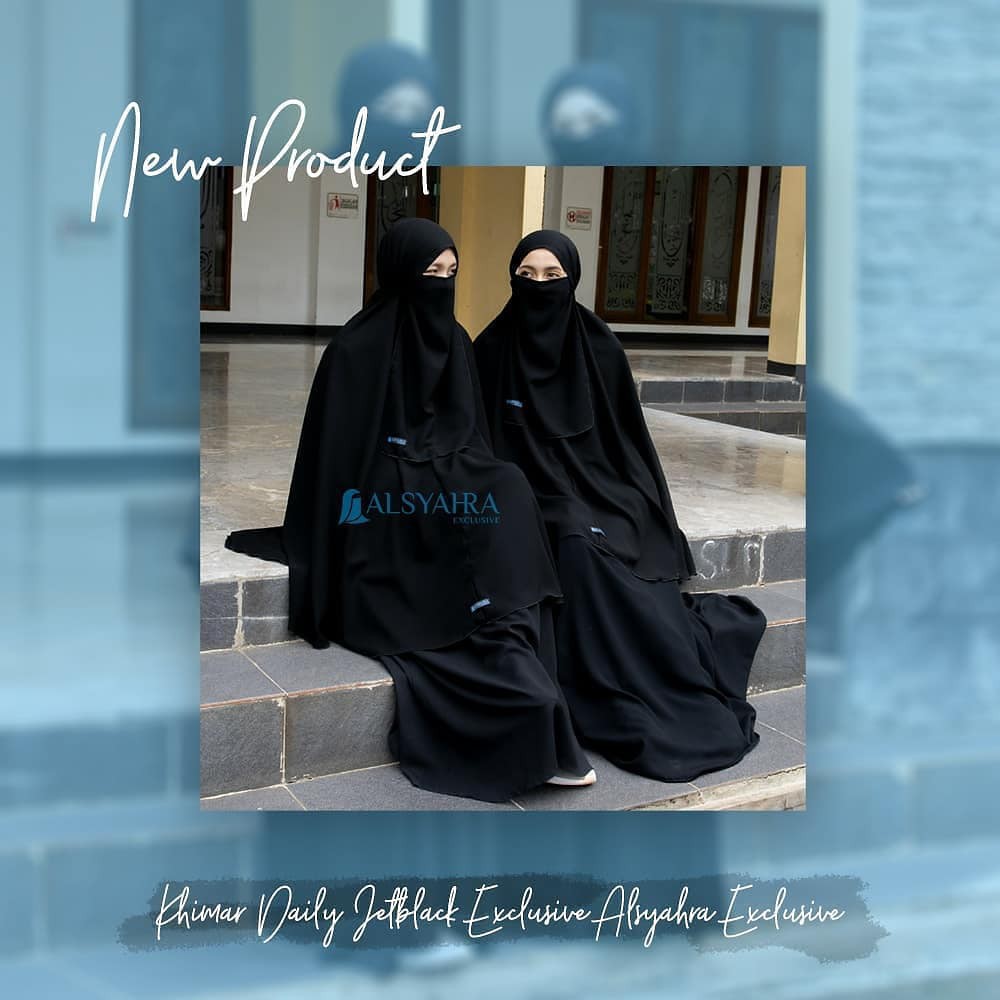 Alsyahra Exclusive Khimar Daily Jetblack