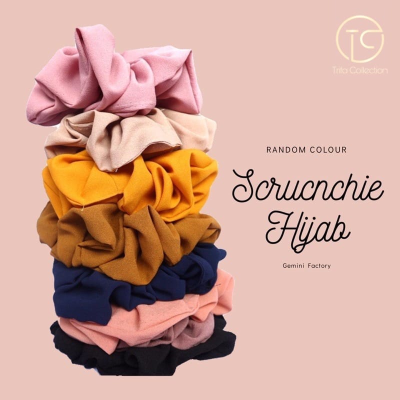 Scrunchie Cepol / Kunciran Rambut Wanita / Kuncir Hijab Jilbab Kain Tali / Jepit Jepitan Jedai Mutia