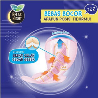 ★ BB ★ LAURIER Relax Night Pembalut 30cm 35cm 40cm | Laurier Pembalut Malam