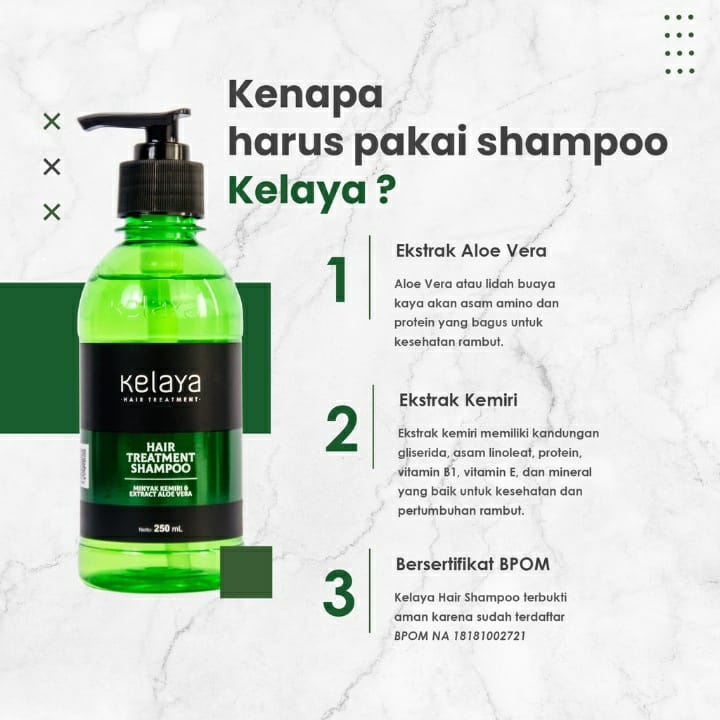 SHAMPOO Kelaya Hair Treatment sampo untuk RAMBUT RONTOK DAN KEBOTAKAN SAMPO KELAYA