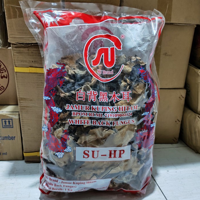 

Jamur Kuping Hitam Putih 1Kg/White Back Fungus SU Brand/ Dried Black