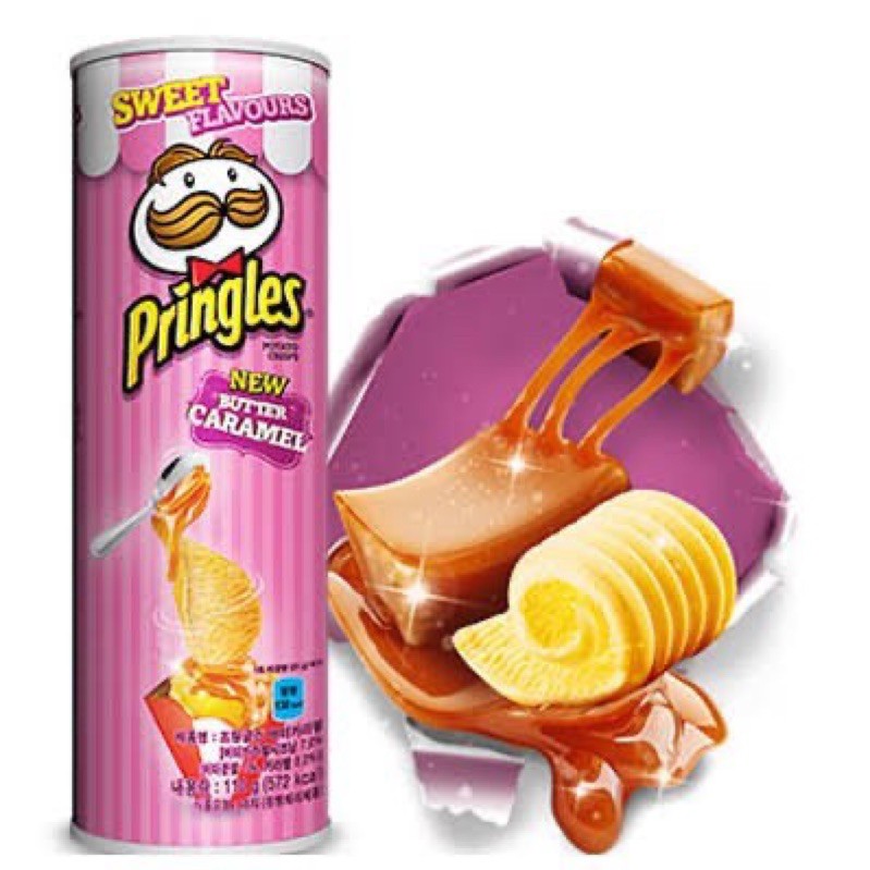 Pringles Korea Butter Caramel Potato Chips Korea Pringles Impor 110gr Pringles Unik Karamel