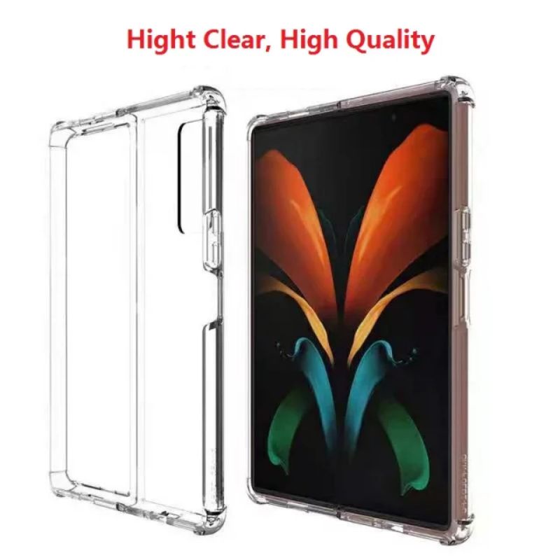 Samsung Galaxy Z Fold 2 Clear Case Transparant Anti Crack Soft Casing