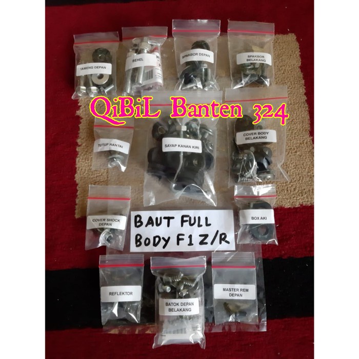 Baut Full Body set Lengkap detail Yamaha F1ZR sebagian original asli