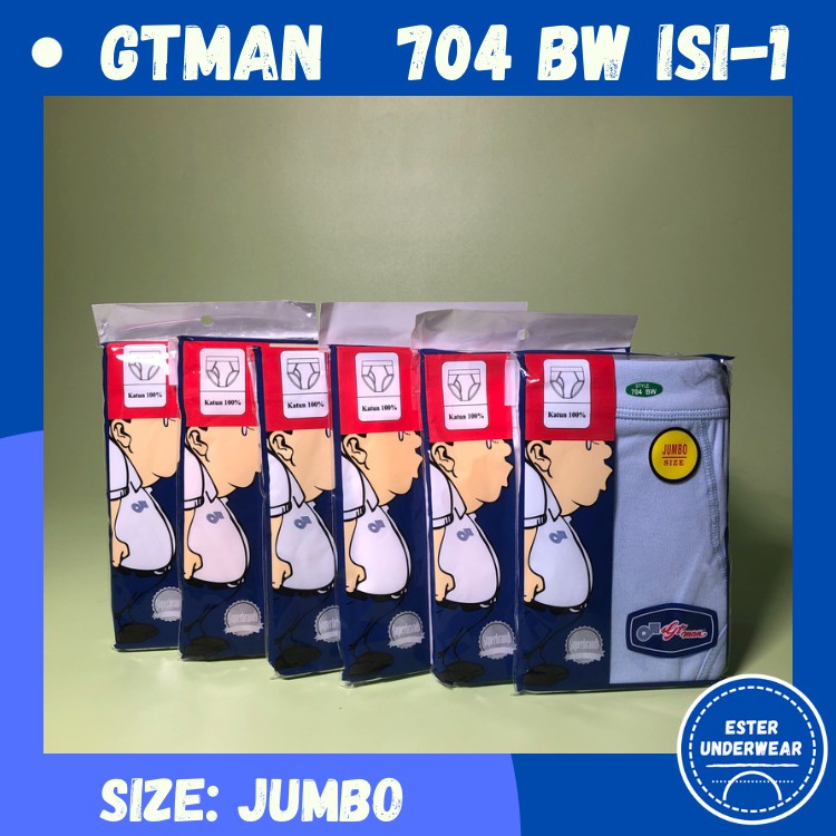 CELANA DALAM BIG SIZE/JUMBO GTMAN 704 BP/BW ISI 1