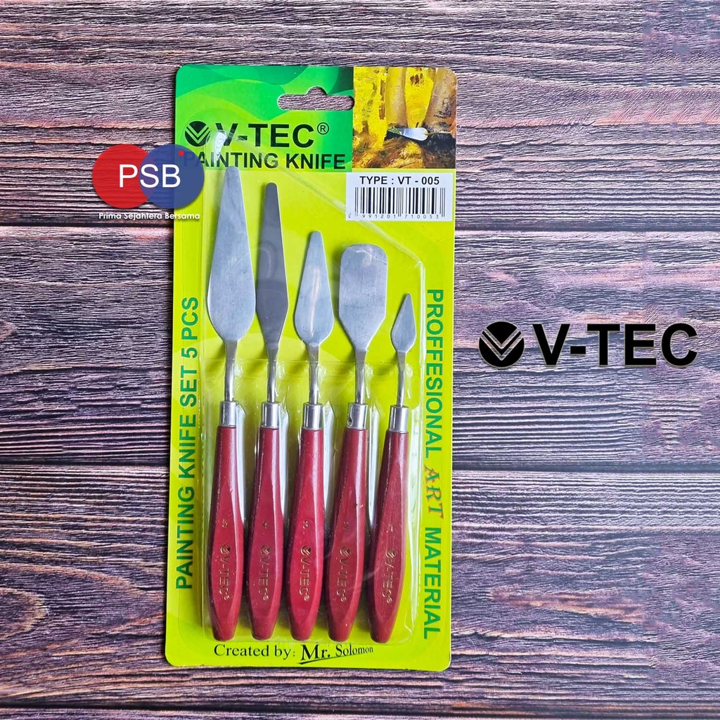 

Pisau Palet V-TEC / Painting Knife V-TEC set 5 pcs