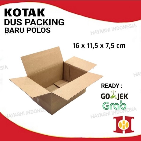 Kardus Packing Box Kotak Dus Karton Bungkus Kemasan Baru Polos - 20pc