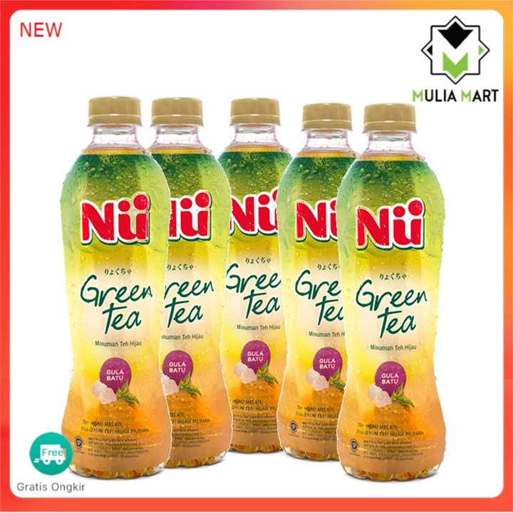 

NU Green Tea Gula Batu 450 ml - 5X Botol /mulia mart