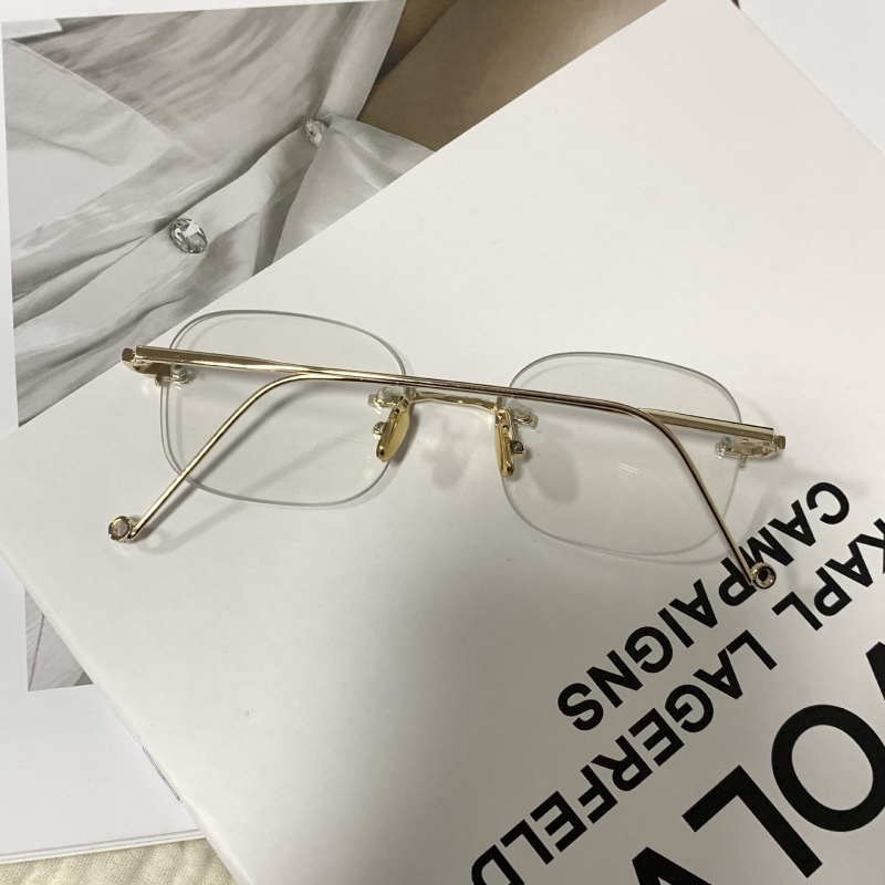 Fashion Rimless Sunglasses Metal Frame Shade Sun Glasses For Women