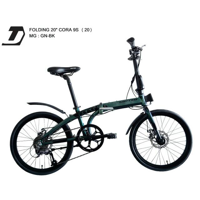 Sepeda lipat folding bike 20 united cora 9s
