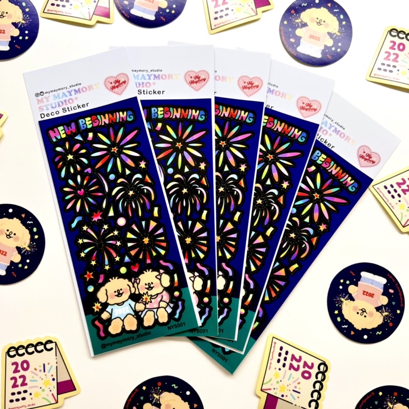 

[mymaymory_studio]"New Year Fireworks" Stickers for Polco/Journal/Planner/Decoration