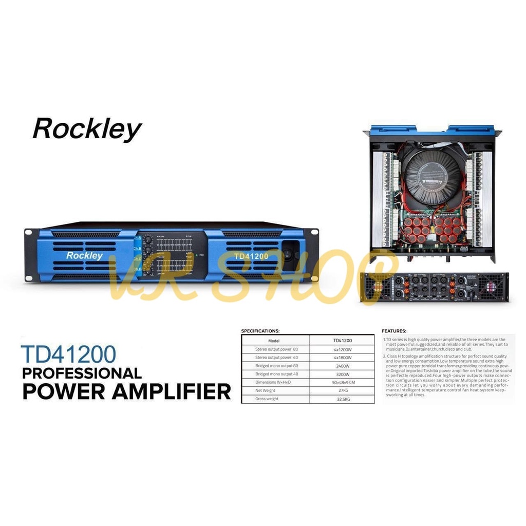 POWER AMPLIFIER ROCKLEY TD 41200 ROCKLEY TD41200