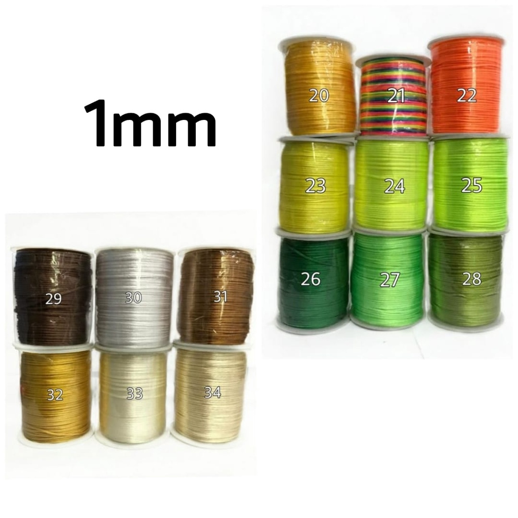 TALI CINA | TALI SATIN | PITA DOUBLE SATIN | GROSGRAIN JUAL PER YARD (1 MM &amp; 2 MM)