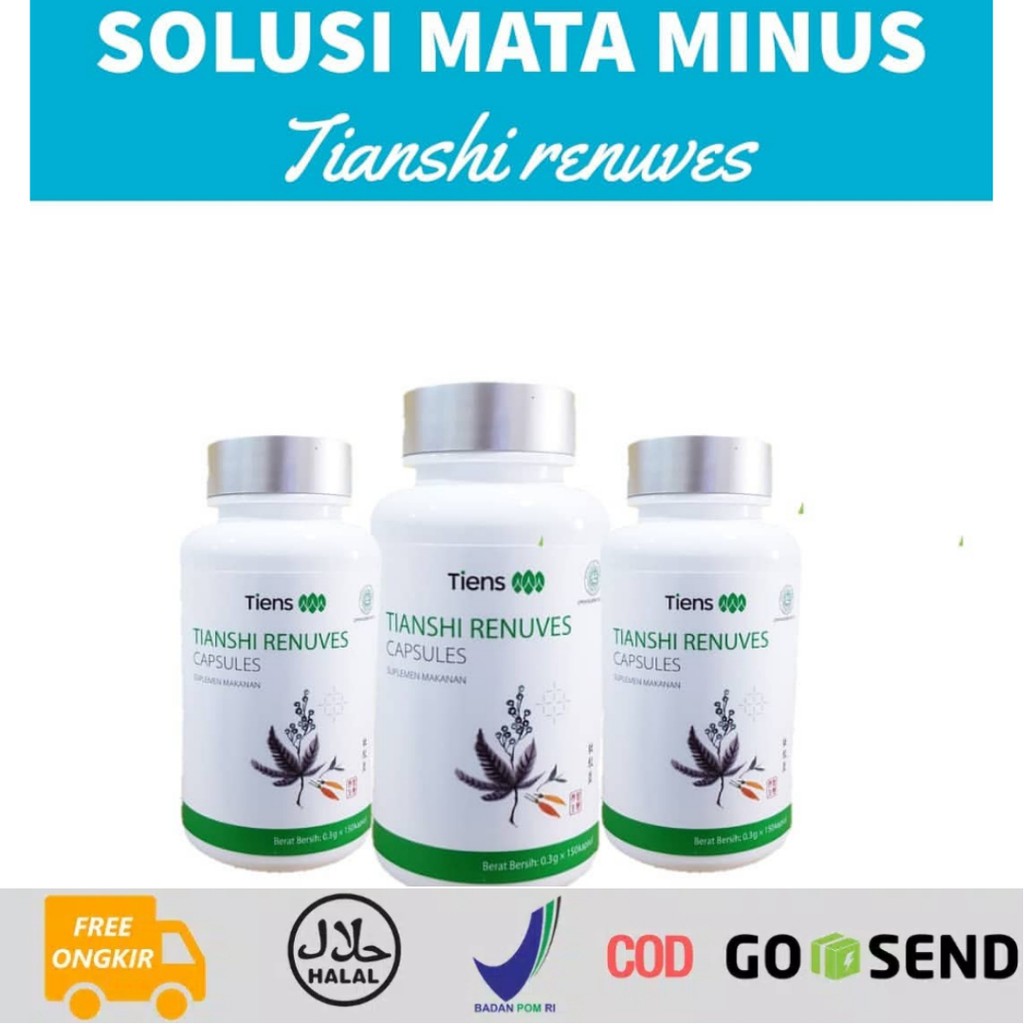 Renuves Tiens Produk Herbal Mata Minus Silinder Silindris Plus Bahan Herbal Alami