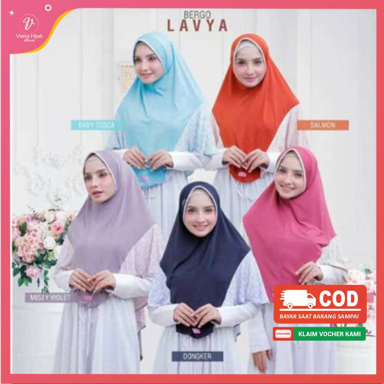 Bergo Jersey Lavya By Miulan Hijab Motif Polos