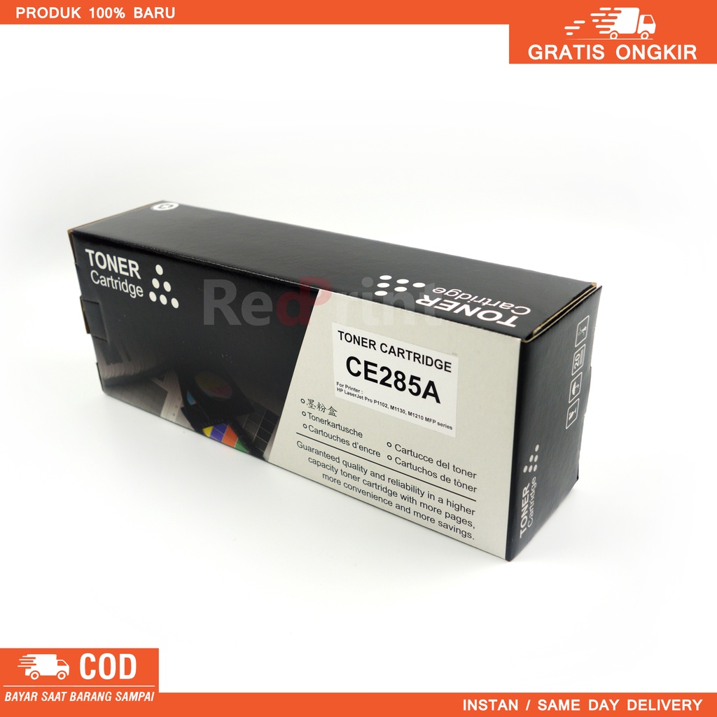 Toner Cartridge Remanufactured CE285A - 85A untuk Printer HP LaserJet Pro P1102, P1102w, M1132, M1212nf, M1214, M1217nfw, M1130, M1210 MFP, P1100, P1109w