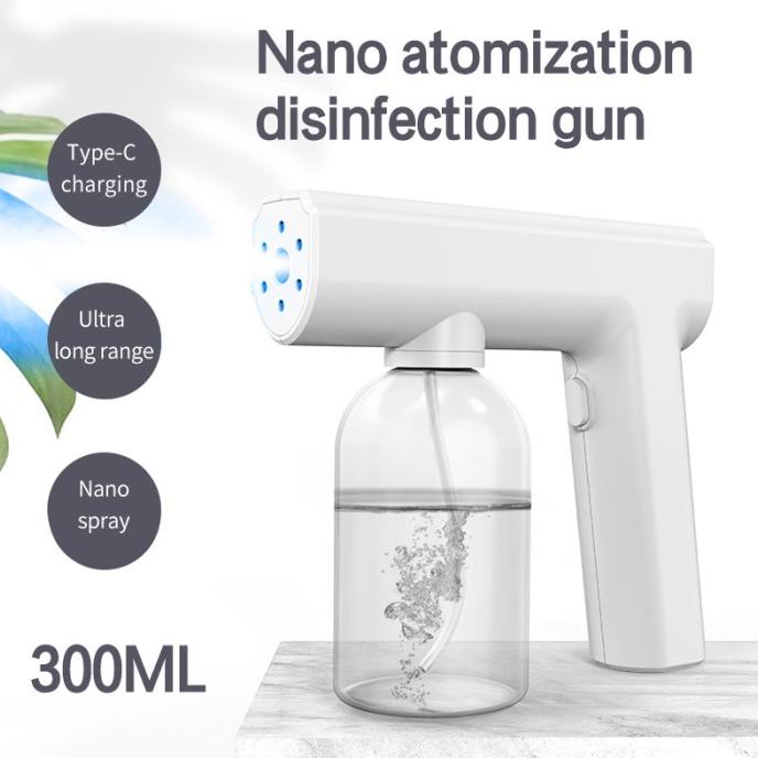 DISINFEKTAN SPRAY GUN NANO MIST + BLUERAY + WIRELESS 300ml Termurah