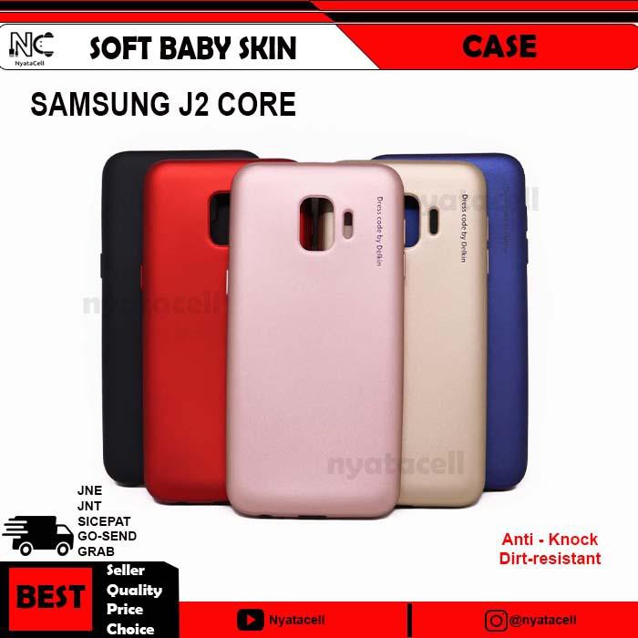 SUPER PROMO SAMSUNG J2 CORE SOFT CASE BABY SKIN - TPU TOUCH COATING OIL ECO - HITAM