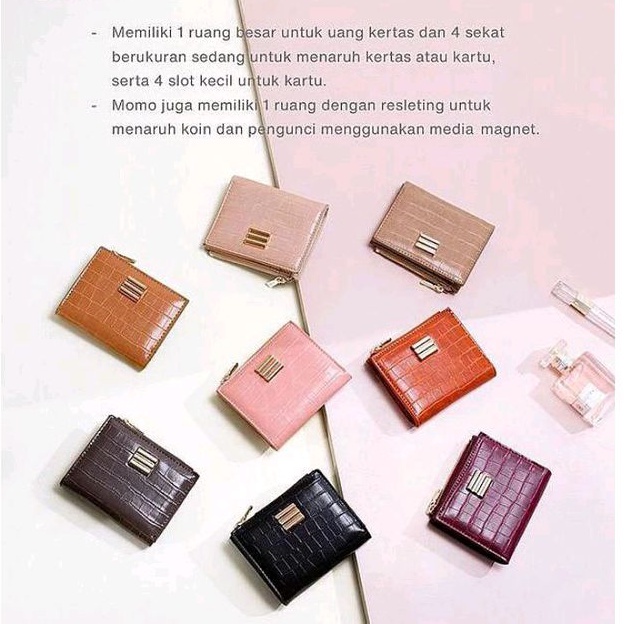 Momo wallet / Momo Plus Wallet Dompet Lipat Jims Honey