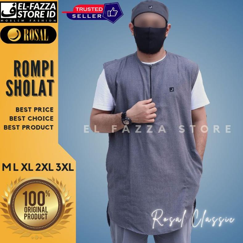 Rompi Sholat ( Rosal ) Classic / Rompi Shalat Pria Muslim / Baju Penutup Kaos Untuk Solat