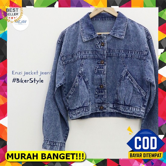 Jaket Jeans Kekinian Wanita Import Jins Levis Murah Denim Cewek J Sa350 Jaket Jeans B0980 [Outwear J