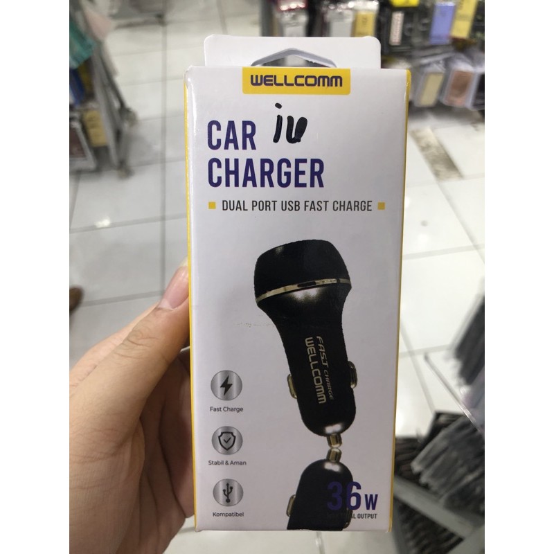 CAR CHARGER WELCOMM 36W 2 USB 3A