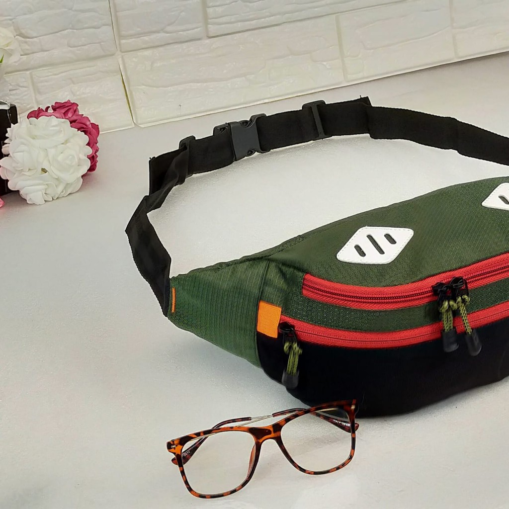 TAS PINGGANG SLEMPANG WAISTBAG kanvas PRIA/WANITA AL-016