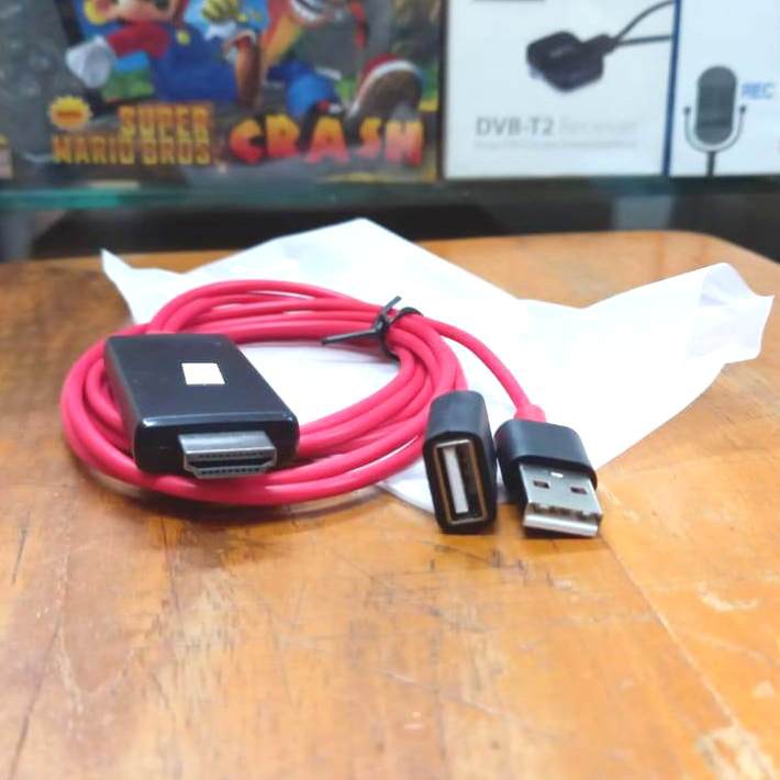 PHONE THROUGH USB FEMALE TO HDMI 1080P MIRRORING HDTV CABLE