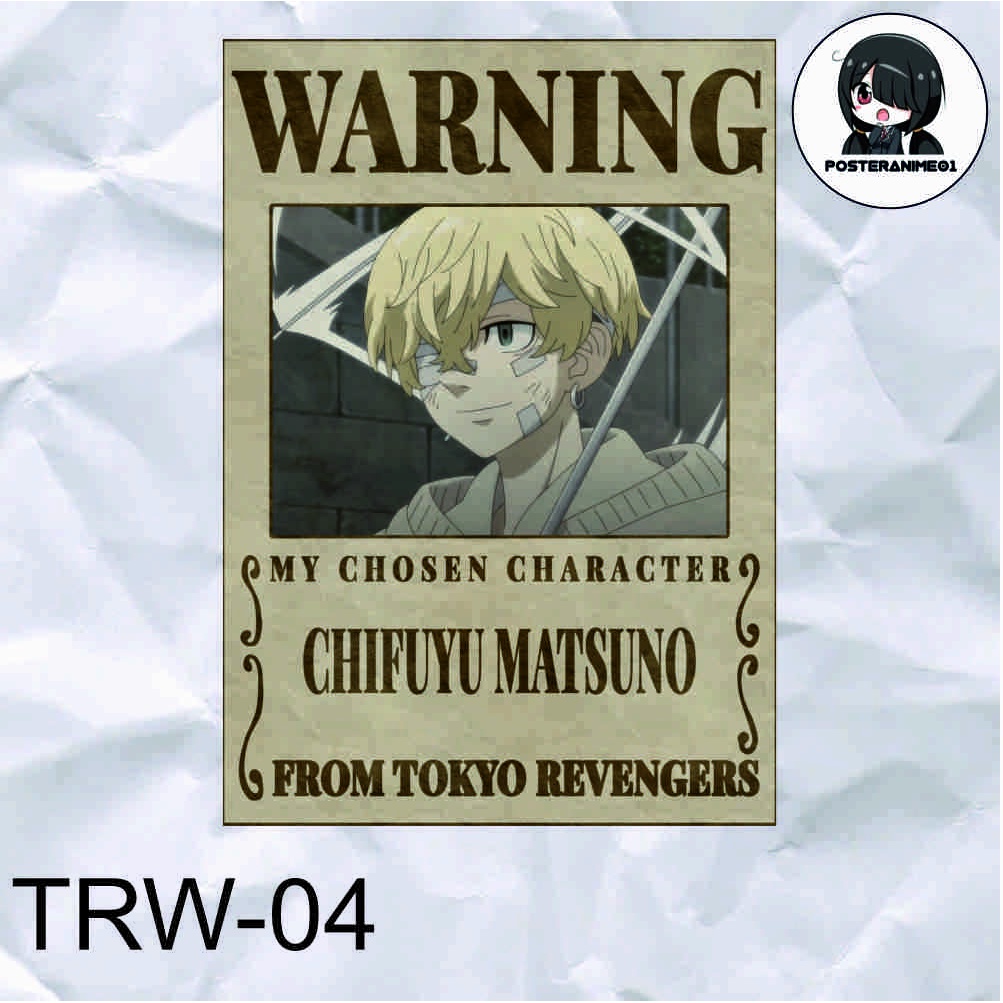 Poster Anime Tokyo Revengers | Poster Anime Tokyo Revengers Warning Aesthetic | DRAKEN | MIKEY | TERLENGKAP-4.CHIFUYU