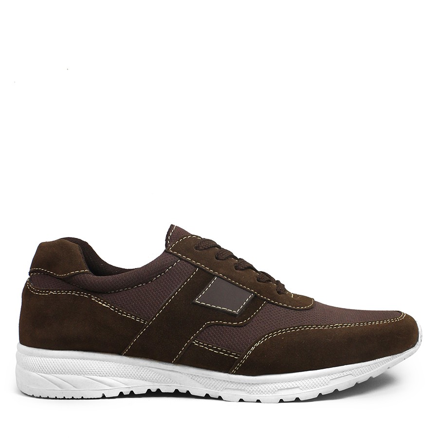 MS SHOP - Sepatu Pria Walkers Sanji Coklat Kasual Sneakers Keren Sniker Sport Bertali Kuliah Sekolah