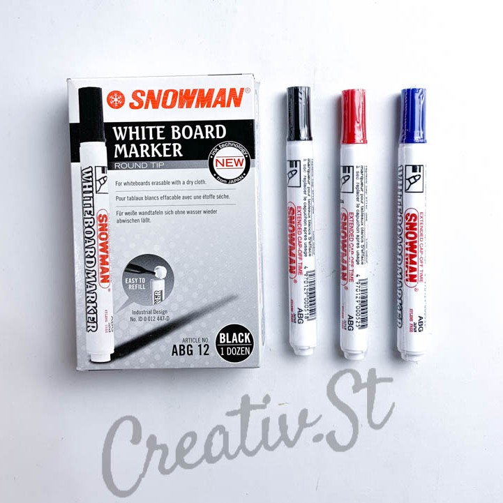 

SNOWMAN Spidol White Board Papan Tulis Abg-12 Alcohol Based
