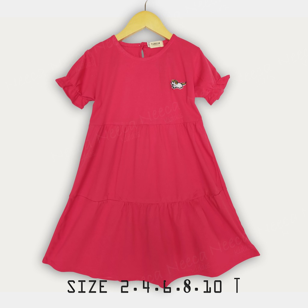 Dress Bunny Dress Anak Kaos Daster Anak Junior Neeca Kiddos Size 2 - 4 Tahun