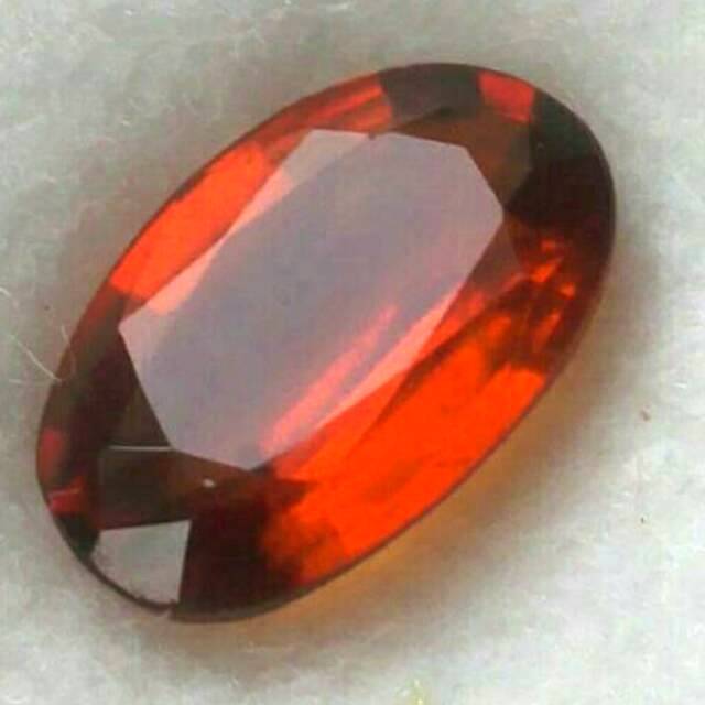 NATURAL HESSONITE RED GARNET CEYLON 100% ASLI ALAM CLEAN MULUS NO TREATMENT